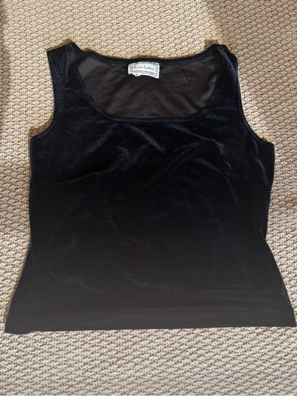 Vintage 90s Black Velvet Tank